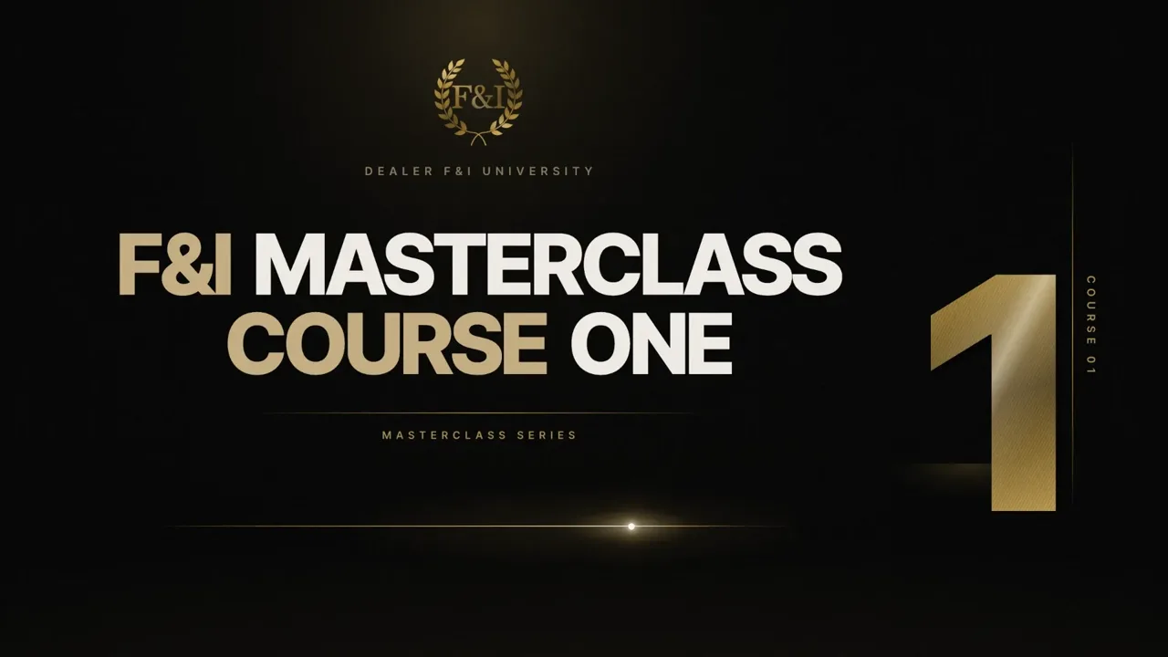 F&I Masterclass Course 1