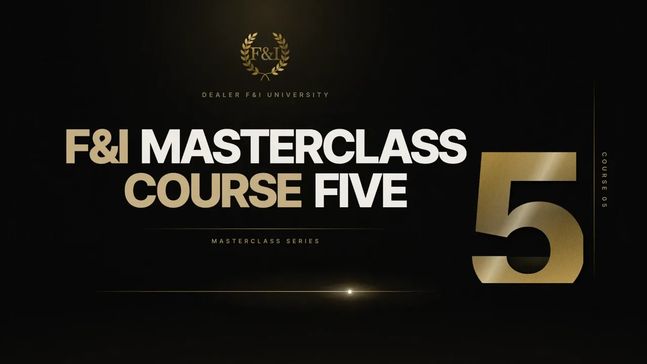 F&I Masterclass Course 5