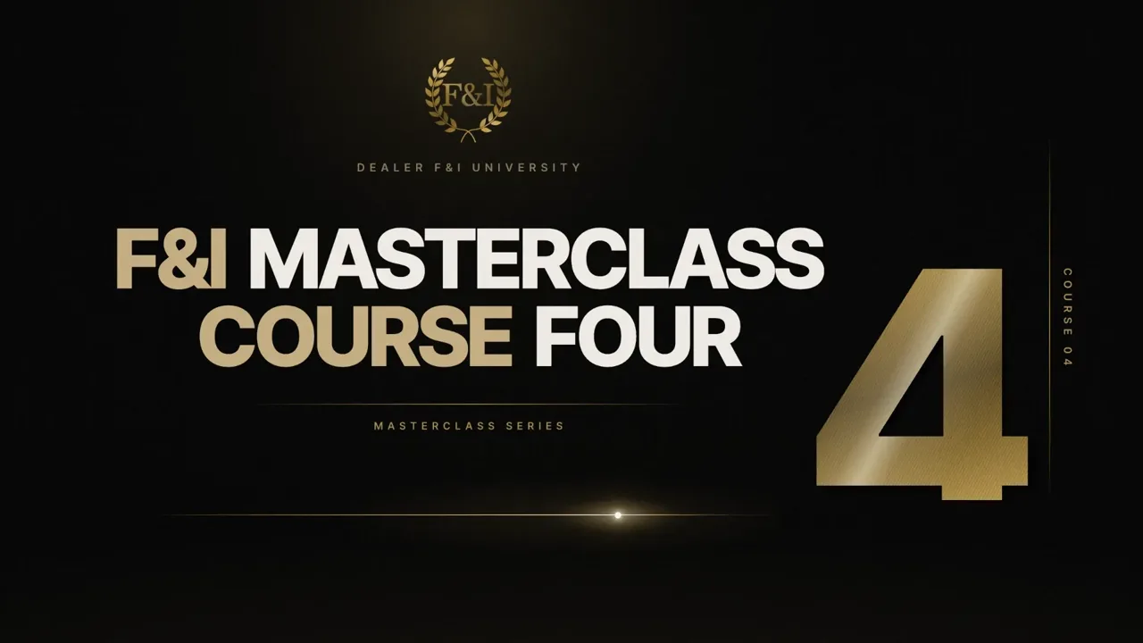 F&I Masterclass Course 4